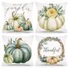 Caixa de travesseiro Decora￧￣o de Halloween joga Ers Conjunto de 4 decora￧￵es Hocus Pocus Farmhouse dizendo Fall 18 x polegadas para sof￡ dom￩stico dr embalagem2010 am9nz