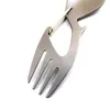 Titanium Camping Tableware Fork Spoon abridor de garrafas ao ar livre pendurar fivela