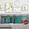 Pillow Case Set Of 4 Spring Bird Tree Throw Ers18X18 Inch Decorative Couch Cases Cotton Linen Square Cushion Ers For Livi Carshop2006 Amdeu