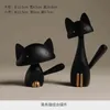 Decorative Objects Figurines Cute Animal Resin Ornament Black and White Cat Bedroom Living Room Study Creative Decoration Craft Ornament Desk Decoration T220902