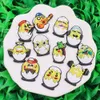 MOQ 20 Stück PVC Cartoon Kawaii Ei Huhn Schuh Charm Zubehör Dekoration Schnalle für Clog Armband Armband Party Geschenk