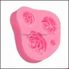 Baking Moulds Liquid State Sile Molds Solid Color Turn Sugar Cake Chocolate Rose Mod Diy Kitchen Practical Tools 2 2Yr J2 Drop Delive Dhwvq