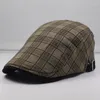 Boinas CNTANG MEN MEN VINTAGE PLAID CLOUD CAPS CAPS CASUAL MODA VISÃO CHAPS PLATA PARA MULHERES BERRET DE VERÃO ADIVADA AJUSTÁVEL