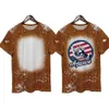 Christmas Decorations Sublimation Bleached Shirts Heat Transfer Blank Bleach Shirt Bleached Polyester T-Shirts 903