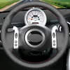 Lenkradbezüge, schwarzes Kunstleder, handgenähte Autoabdeckung für Mini Coupe 2001–2006 Cabrio 2004–2008 R50 R53 R60