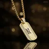 Colliers de pendentif chaînes en acier inoxydable pour femmes Collier de lettres couple pendentif apparié et chaîne d'or Accessoires esthétiques9792181