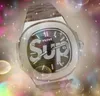 Square Sup Mens 디자이너 시계 레드 블랙 다이얼 자동 기계식 패션 클래식 904L 스테인레스 스틸 방수 광화 손목 시계