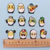 MOQ 20st PVC Cartoon Kawaii Egg Chicken Shoe Charm Accessories Decoration Buckcle For Clog Armband Wristband Party Gift