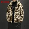 Jaquetas masculinas Ruihuo Leopard Capuz Jaqueta de inverno Homens 2022 Japonês Streetwear Casual for Coat M-4xl