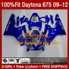 OEM Full Fairings for Daytona 675 675R 2009 2010 2011 2012 Body 150no.98 Daytona675 2009-2012 Bodywork Daytona 675 R 09 10 11 12 Injektion M￶gelm￤ssa Silvery Grey Blk