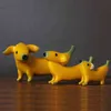 Decoratieve objecten Figurines 3 stks/paar nieuwe creatieve bananenhond grote hars ambachten decoratie woonkamer slaapkamer studie ingang decoratie cadeau t220902