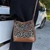 Messenger Bags Print Leopard One ombro Bolsa Crossbody Outono e inverno Novo estilo de tendência Bolsas de grande capacidade