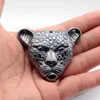 Pendant Necklaces Wholesale Natural Terahertz Energy Stone Pendants Men Women's Street Accessories Hip-hop Engraved Leopard Head