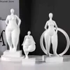 Decorative Objects Figurines Simple Abstract Fat Woman Decoration Modern Figure Statue Home Decoration Resin Crafts Living Room Decoration Accessories T220902