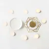 Ljush￥llare Aromatisk oljebr￤nnare Geometrisk keramik Essential Holder Wax Sm￤lt varmare Melter -doft f￶r hemmakontor 85DA