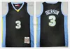 Jerseys de basquete costuradas Allen 3 Iverson Black White Blue Retro Jersey 1996-97-98 2003-04 Tamanho masculino XS-XXL