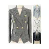 レディーススーツブレザークラシックオフィススーツエレガントな衣装長袖最高品質ジャケットS-2xlプラスサイズデザイン33
