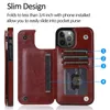 Slim Fit Leather Card Slots Holder Wallet Cases For iPhone 14 Pro Max 13 12 11 XR XS X 8 7 Plus Flip Stand Phone Cover Funda1831935