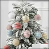 パーティーの装飾パーティーの装飾Mticolorクリスマスツリーお祝いの結婚式の飾りのための装飾ボール101a Drop del Homeindustr