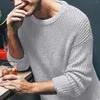 Мужские свитеры мужские мужские твердые хараджуку теплый вельветовый пуловер 2022 мужчина зимний винтажный белый черный свитер мужчина японский повседневность