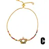 Pulseiras de jóias fios quadrados menino menina coroa Cross Flowers Bracelet Zirconia jóias de jóias de cristal cúbico CZ CARM DE MATHURA US35