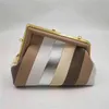 Sacos de noite Fanshion Rainbow Bolsa Multi Color Costura Destacável Alça Longa Joiniting Colorido Bolsa de Ombro Cross Body Handbags