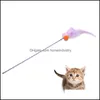 Cat Toys Cat Toys Wand Pom Faux Feather Toy Funny Interactive Kitten Teaser Training Pet Accessoarer Drop Delivery 2021 H Homeindustry Dhobk