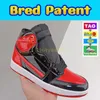 Sports laarzen 2022 Designer 1 4 High Basketball Shoes University Blue Bred Patent UNC Royal Chicago Toe 1S 4S Mid Light Smoke Gray Infrarood Black Cat Red