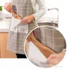 Plaid Print Fartuch BIBS bez rękawów miękkie kobiety domowe gotowanie do pieczenia fartuch