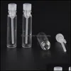 Bottiglie di imballaggio 1/2/3 Ml Bottiglia vuota Mini vetro per piccole fiale campione Provetta per prove di fragranza liquida da laboratorio Goccia di prova Homeindustry Dh1La