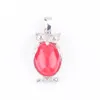 Kamień naturalny Czerwony Jade Tiny Owl wisiorki Reiki Lucky Animal Cute Charm Biżuteria dla kobiet Prezent N4663