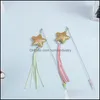 Cat Toys Cat Toys Wand Star Tassel Decorative Kitten Interactive Bell Long Plastic Stick Pet For Cats Play Drop Delivery Homeindustry Dhewt