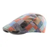 Bérets Vintage chevrons octogone Casquette femmes hommes Gatsby chapeau plat imprimé en plein air hommes décontracté Sboy chapeaux Casquette Femme