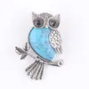 Pendentif hibou en pierre naturelle, pour la fabrication de bijoux, accessoires de collier, sable bleu, œil de tigre, Aventurine BN494