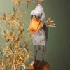 Decorative Figurines Wooden Funny Bird Whalehead Stork Handmade Wood Carving Ornaments Big Bird Nordic Home Potted Plants Decorati1766342