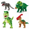 Блоки DIY DINOSAUR BRICK JURASEIC TYRANNOSAURUS TRICERATOPS 3D модель головоломки здание Детское праздничное подарок 220902