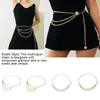 Belts Vintage Multi-layer Metal Chain Belt For Women Fashion Hip High Waist Gold Silver Tassel Fringes Jewelry