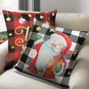 Pillow Case Christmas Ers Buffalo Plaid 18X18 Set Of 4 Black Red Decorations Decorative Throw Ers Winter Holiday Pillo Packing2010 Amyoh