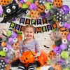 Décorations de Noël Joyeux Halloween Ballon Arch Garland avec bannière Spider Web Décoration Bat Foil Confetti Ballons S Carshop2006 Amhvm