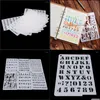 أدوات الحرفية الأدوات الحرفية 12pcs/مجموعة رسائل وأرقام الإستنسل alphabet stencil لـ A5 Journal Supplies Scrapbooking Paint HomeIndustry Dhtub