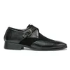 Monk Men Buty Britse Brock Faux zamsz w kratę klamra moda biznesowy