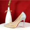 Women wedding dress shoes pump shoes high heels Follies Strass pointed rhinestone pop pumps sandal mesh sandals