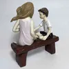 Oggetti decorativi Figurine JIEME Nuova serie di famiglia Fratelli Seduti Lettura Resina Artigianato Regali Casa Soggiorno Decorazione del desktop Ornamenti Regalo T220902