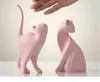 Dekorative Figuren, moderne Kunstharz, rosa Katze, Skulptur, Figur, Cartoon, niedliches Tier, Kunsthandwerk, Wohnzimmer, Schreibtisch, Dekoration, Geburtstagsgeschenk, Heimdekoration