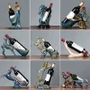 Objets décoratifs figurines artisanat créatif résine porte-vin rouge swan chevautes cerfs coussins décoration bétail en porcelaine animale figurines t220902