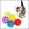 Cat Toys Cat Toys 5pcs/Pack Dog Ball Crystal Style Ingebouwde Bells Fun Interactive Pet Training Chew Toyscat Drop Lever HomeIndustry Dhrt5