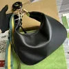 Neueste Luxus Designer Tasche Top Qualität Half Moon Hobo Attache Umhängetaschen EINE Haken Web Strap Handtaschen Druck Crescent Frauen tote