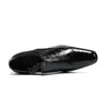 Мода черная подлинная кожаная мужская обувь квадратная офисная бизнес -обувь для мужчин на мужской формальной обуви Большой размер
