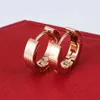 Kadınlar çemberler küpe saplamaları moda bayan daire elmas kulak yüzüğü basit saplama mücevherleri tasarımcı küpeler mektup çelik asla f4540710