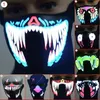 LED Luminous Flashing Face Party Masks Club Light Up Costume Dance Super Cool Halloween Cosplay Decor 903
